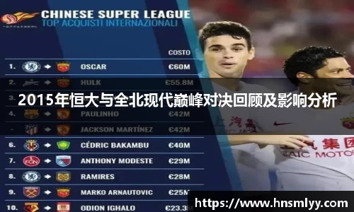 2015年恒大与全北现代巅峰对决回顾及影响分析